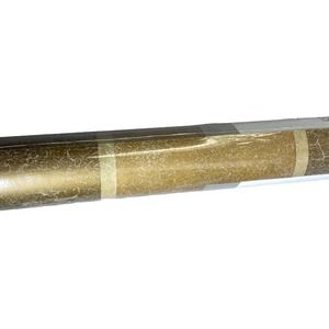 VTG York Gold Silver Foil Crackle Striped Beige Dbl Roll Wallpaper West Wind Des